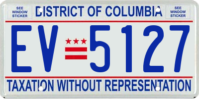 DC license plate EV5127