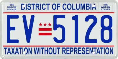 DC license plate EV5128