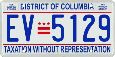 DC license plate EV5129