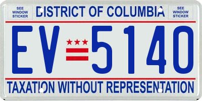 DC license plate EV5140