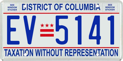DC license plate EV5141