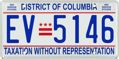 DC license plate EV5146