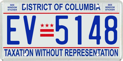 DC license plate EV5148