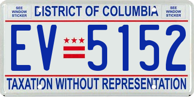 DC license plate EV5152