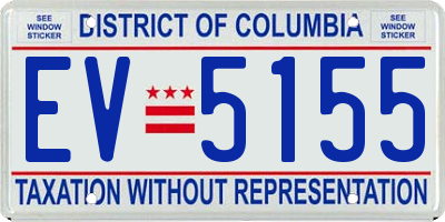DC license plate EV5155