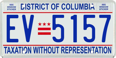 DC license plate EV5157