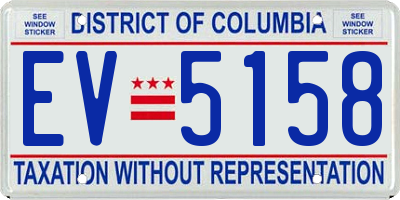DC license plate EV5158