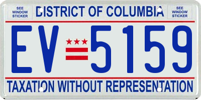 DC license plate EV5159