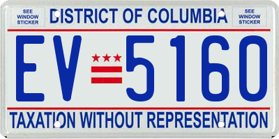 DC license plate EV5160