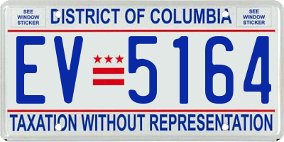 DC license plate EV5164