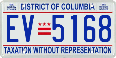 DC license plate EV5168