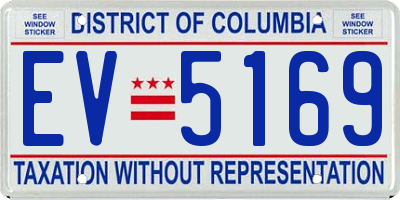 DC license plate EV5169