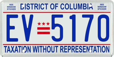 DC license plate EV5170