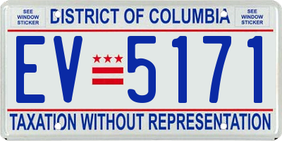 DC license plate EV5171