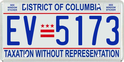 DC license plate EV5173