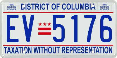 DC license plate EV5176