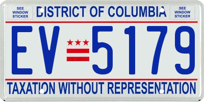 DC license plate EV5179