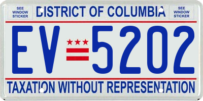 DC license plate EV5202