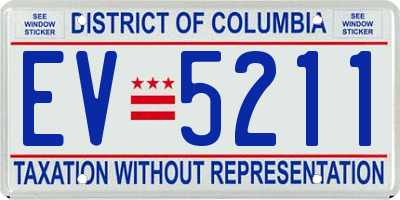 DC license plate EV5211