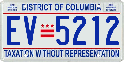DC license plate EV5212