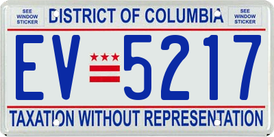 DC license plate EV5217