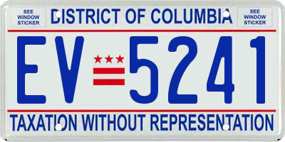 DC license plate EV5241