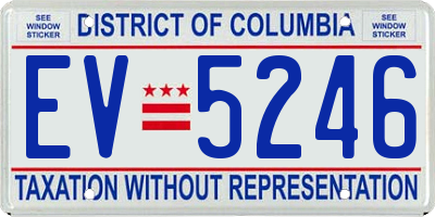 DC license plate EV5246