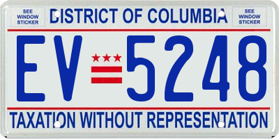 DC license plate EV5248