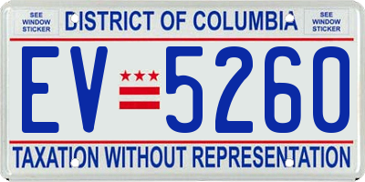 DC license plate EV5260