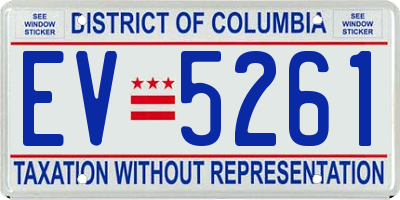 DC license plate EV5261