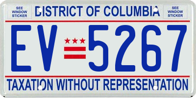 DC license plate EV5267