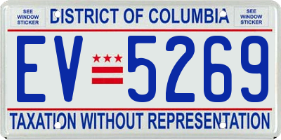 DC license plate EV5269