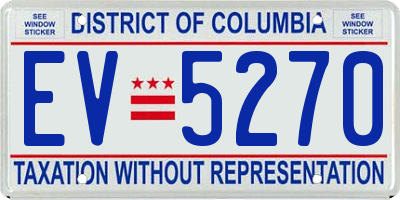 DC license plate EV5270