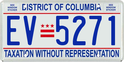 DC license plate EV5271
