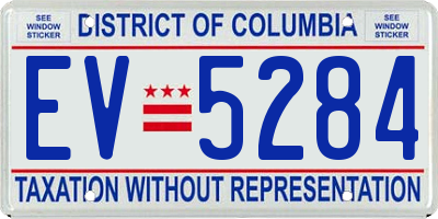 DC license plate EV5284