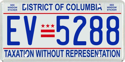 DC license plate EV5288