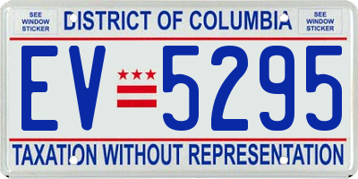 DC license plate EV5295