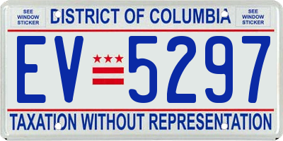 DC license plate EV5297