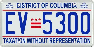 DC license plate EV5300