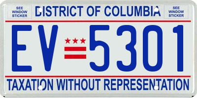 DC license plate EV5301