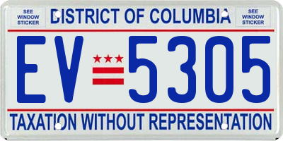 DC license plate EV5305