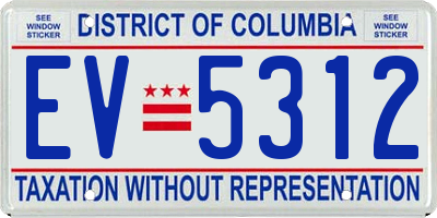 DC license plate EV5312