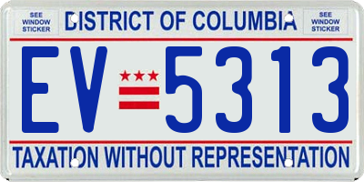 DC license plate EV5313