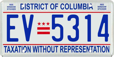 DC license plate EV5314