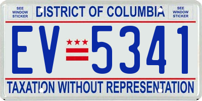 DC license plate EV5341