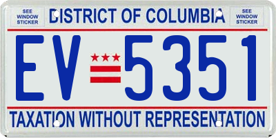DC license plate EV5351