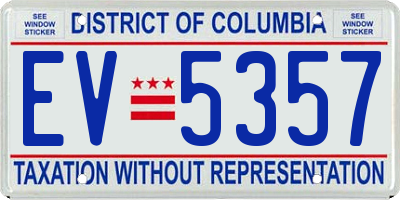 DC license plate EV5357