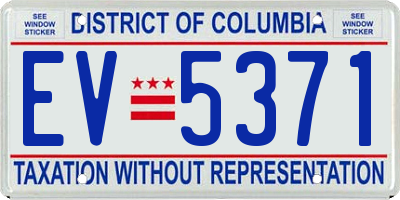 DC license plate EV5371