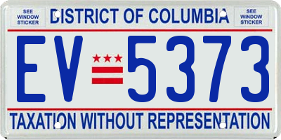 DC license plate EV5373