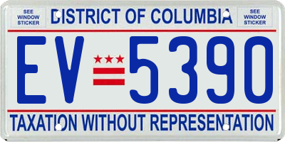 DC license plate EV5390